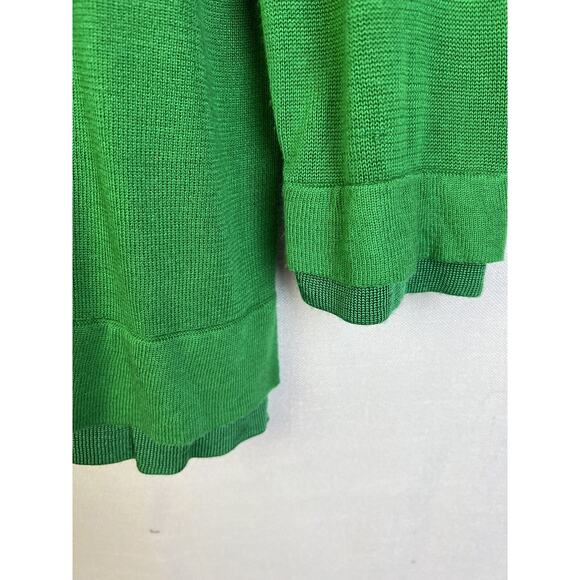 Worthington Light Weigth Sweater Women's XL 3/4 Sleeves Bright Green Classic - Picture 4 of 8